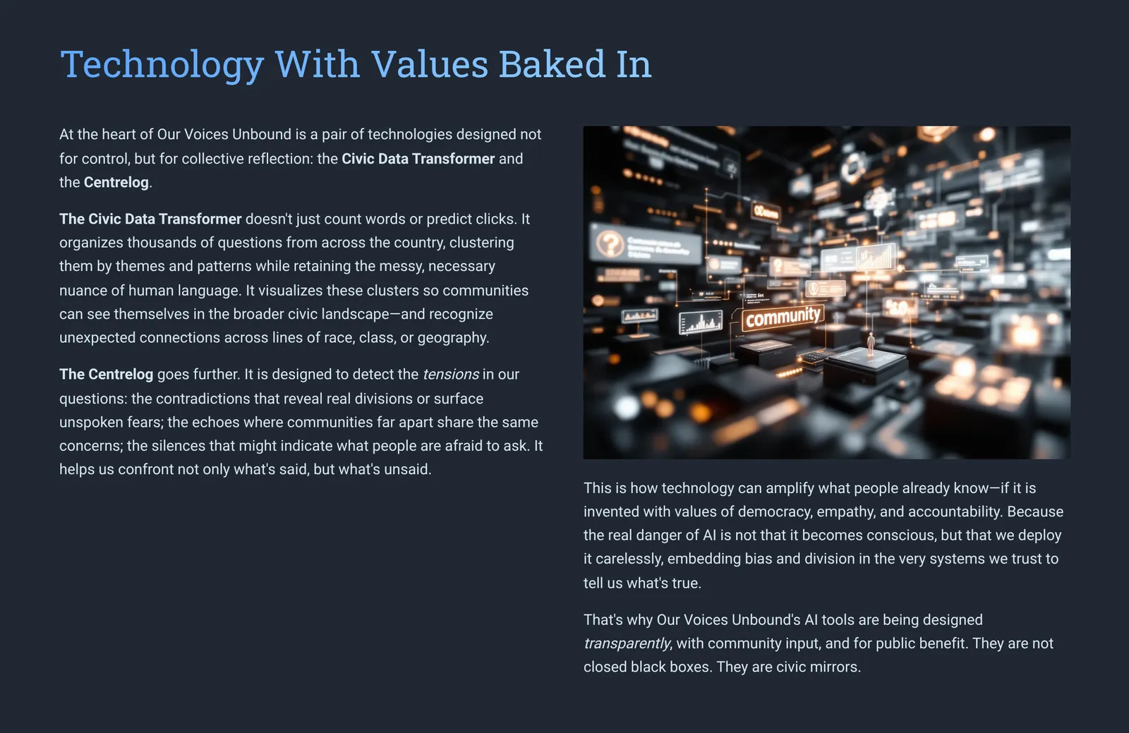 Technology With Values Baked In